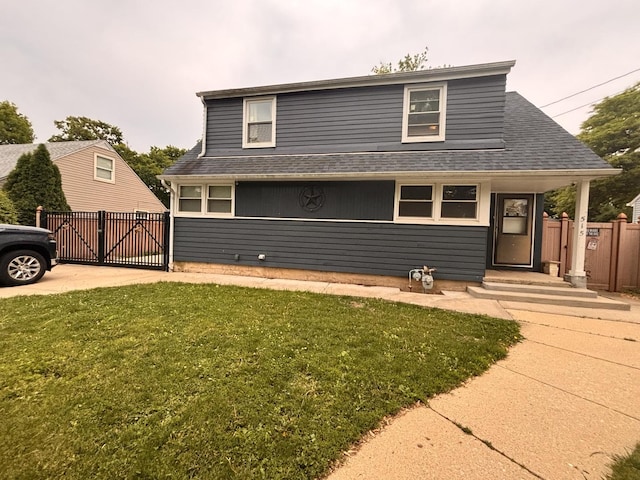 515 Adams St, Elgin, IL 60123 - view of front of home featuring a shingled roof and a gate