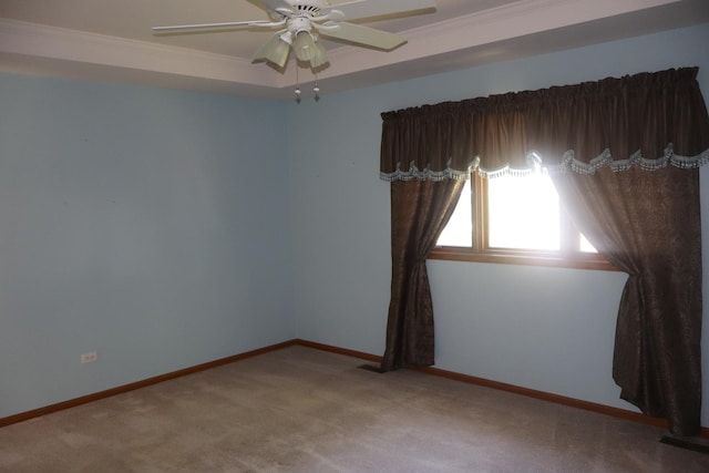 19443 Trenton Way, Mokena, IL 60448 - empty room with light carpet, ceiling fan, and crown molding