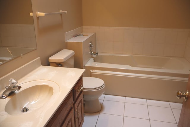 19443 Trenton Way, Mokena, IL 60448 - full bathroom featuring a garden tub, vanity, and tile patterned floors
