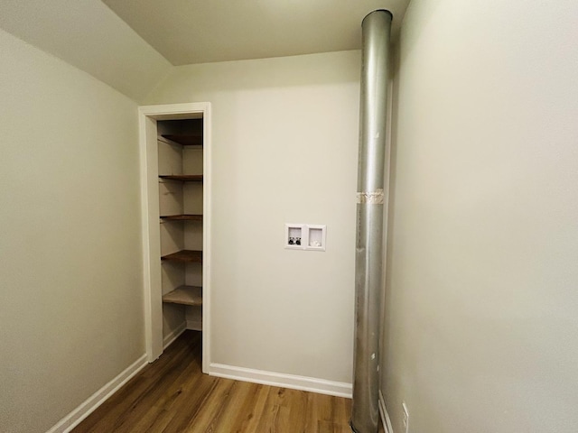 37706 N Nippersink Pl, Spring Grove, IL 60081 - washroom featuring washer hookup and wood finished floors