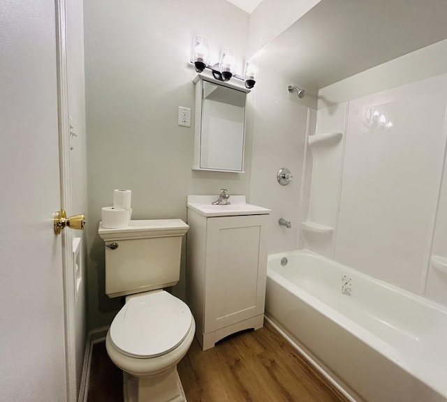 37706 N Nippersink Pl, Spring Grove, IL 60081 - full bathroom featuring wood finished floors, vanity, and washtub / shower combination