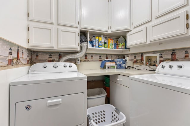 1234 Hillsboro Dr, Batavia, IL 60510 - laundry area featuring cabinet space and washing machine and clothes dryer