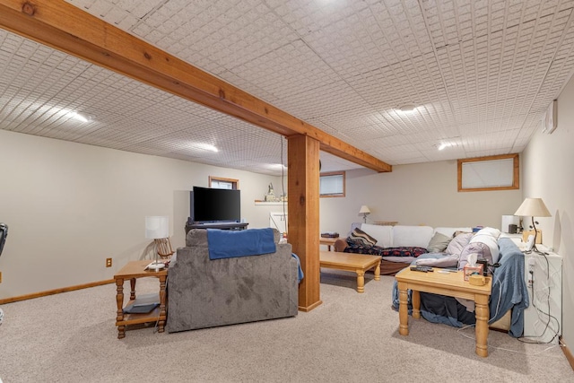 1234 Hillsboro Dr, Batavia, IL 60510 - carpeted living area with baseboards