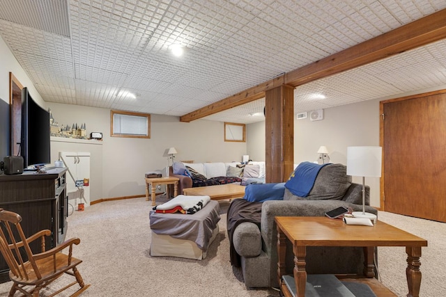 1234 Hillsboro Dr, Batavia, IL 60510 - living room featuring light carpet and baseboards