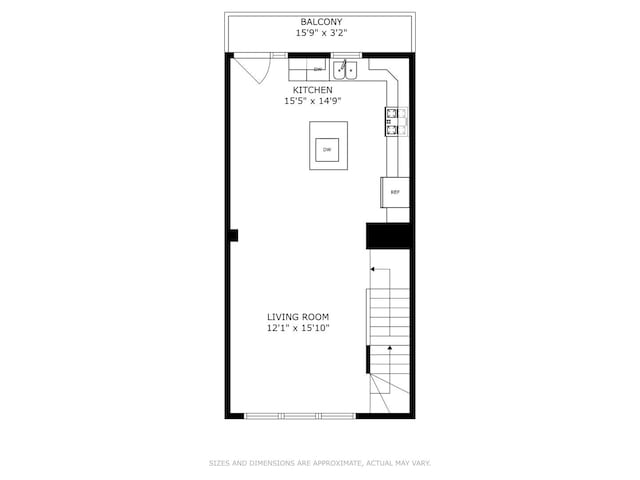 1240 W Monroe St Unit 7, Chicago, IL 60607 - view of room layout
