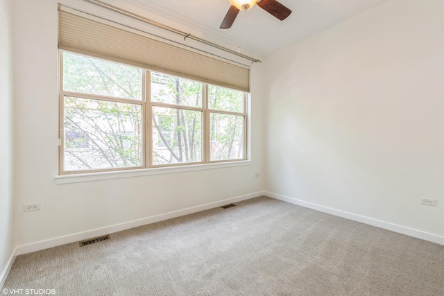 1240 W Monroe St Unit 7, Chicago, IL 60607 - carpeted empty room featuring a ceiling fan and baseboards