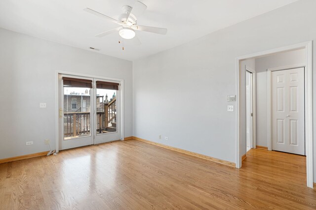 2332 W Huron St Unit 4, Chicago, IL 60612 - empty room with light wood-type flooring and a ceiling fan