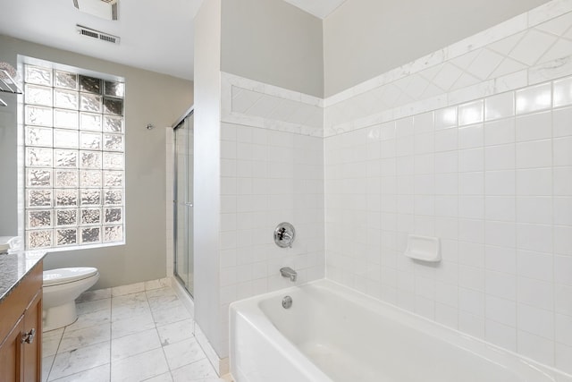 2332 W Huron St Unit 4, Chicago, IL 60612 - full bath with vanity, a shower, a bathtub, and marble look tile flooring