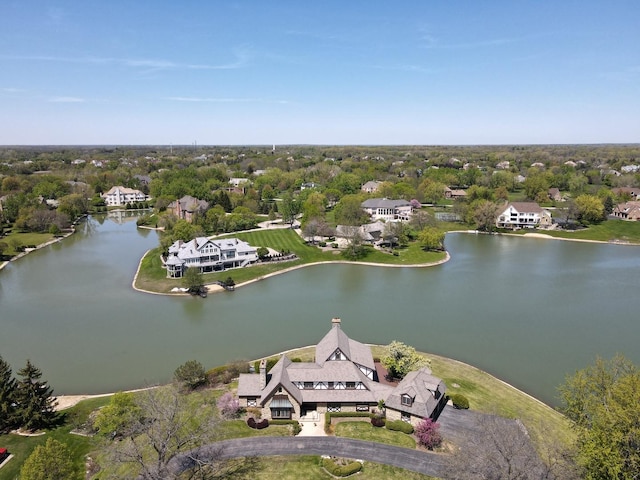 10 Shoreside Dr, South Barrington, IL 60010 - drone / aerial view of a large body of water and a tree filled landscape