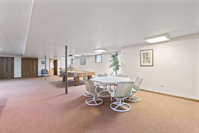 10 Shoreside Dr, South Barrington, IL 60010 - dining room featuring carpet floors and pool table