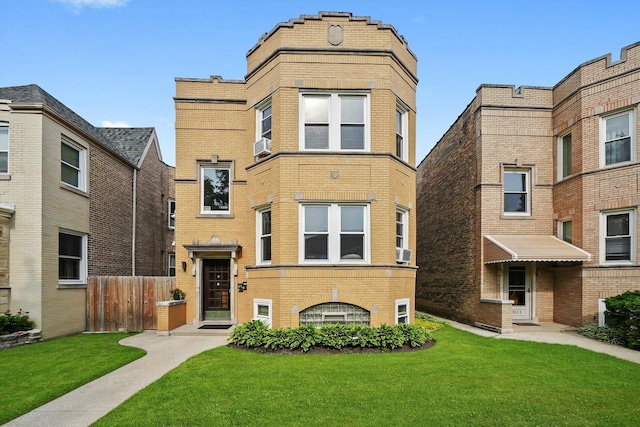 3115 N Marmora Ave, Chicago, IL 60634 - view of front facade with brick siding and cooling unit
