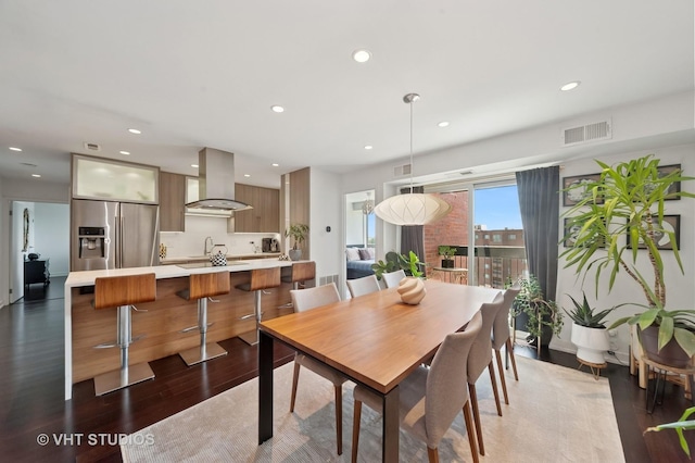 3700 Capri Ct Unit 607, Glenview, IL 60025 - dining room featuring wood finished floors and recessed lighting
