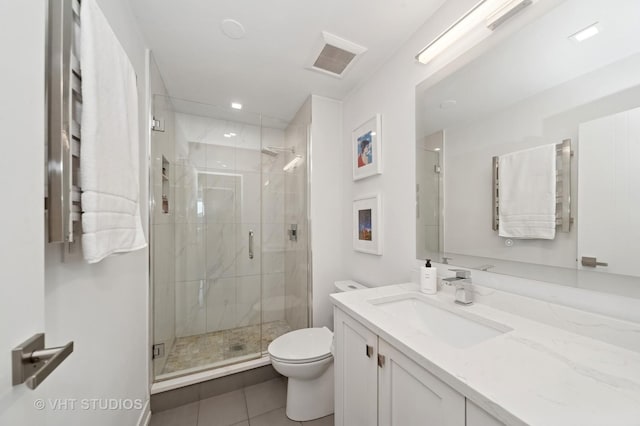 3700 Capri Ct Unit 607, Glenview, IL 60025 - full bath with vanity, a stall shower, and tile patterned floors