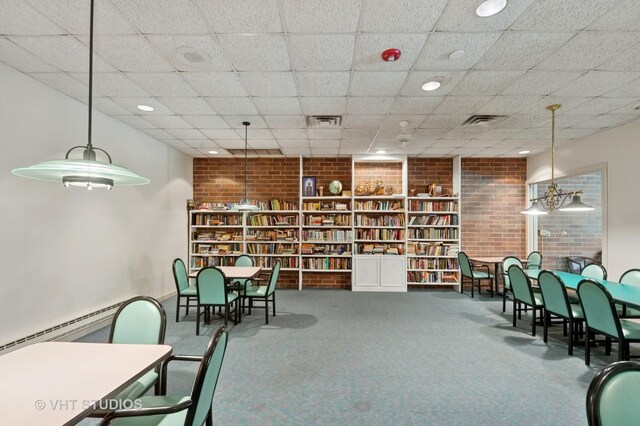 3700 Capri Ct Unit 607, Glenview, IL 60025 - living area featuring carpet floors and recessed lighting