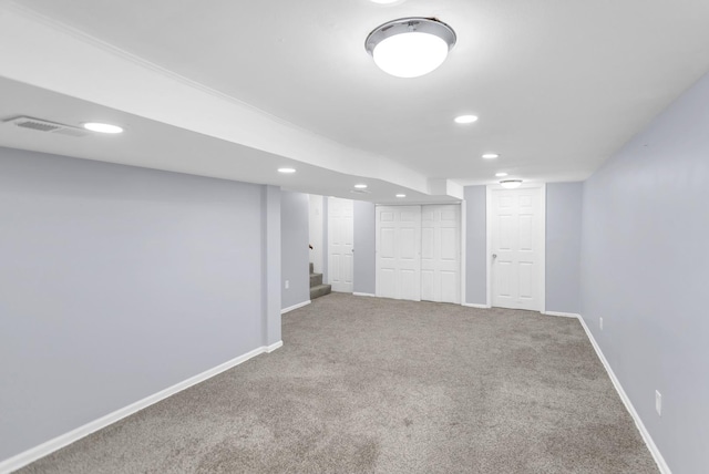 1205 N Irving Ave, Berkeley, IL 60163 - finished basement featuring recessed lighting and carpet floors