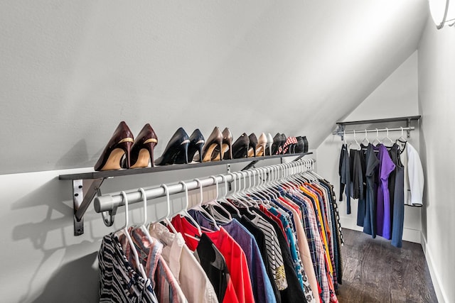 1212 Wesley Ave, Berwyn, IL 60402 - spacious closet with wood finished floors and lofted ceiling