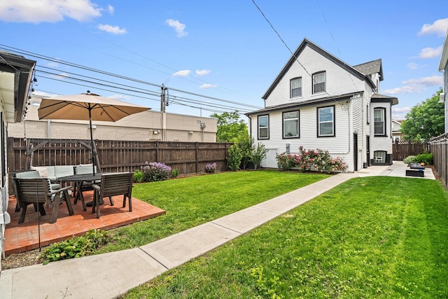 1212 Wesley Ave, Berwyn, IL 60402 - fenced backyard featuring a patio area