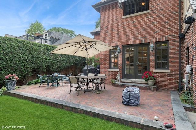 1415 Keystone Ave, River Forest, IL 60305 - view of patio featuring french doors and area for grilling