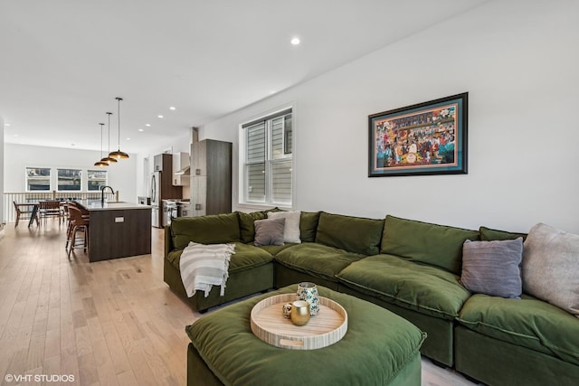 4535 S Evans Ave, Chicago, IL 60653 - living area with recessed lighting and light wood-style floors