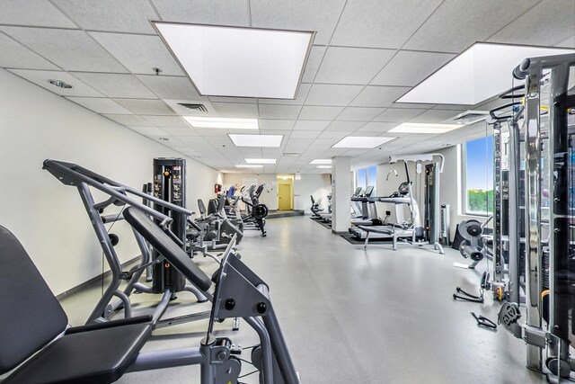 910 S Michigan Ave Unit 1005, Chicago, IL 60605 - gym featuring a drop ceiling