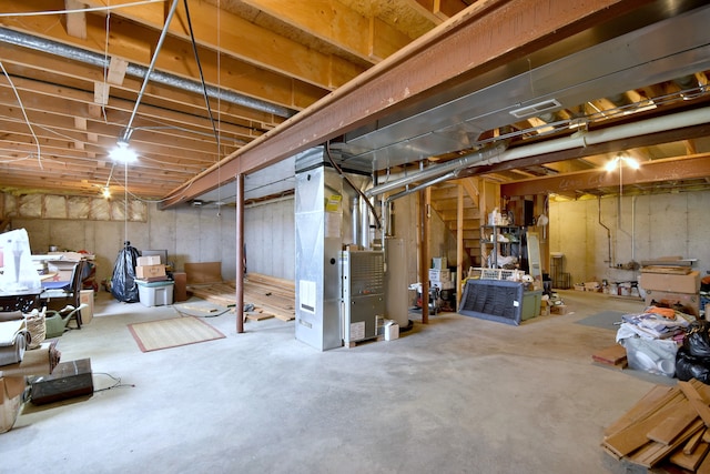 2146 Prairie Trl, Round Lake Heights, IL 60073 - unfinished below grade area featuring heating unit and water heater