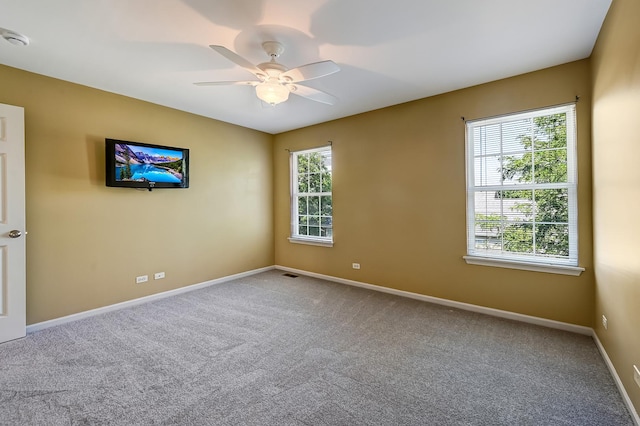 3211 Foxridge Ct, Woodridge, IL 60517 - empty room with carpet, ceiling fan, and a smoke detector
