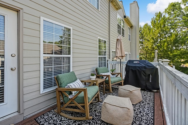 3211 Foxridge Ct, Woodridge, IL 60517 - view of wooden balcony with area for grilling and a wooden deck