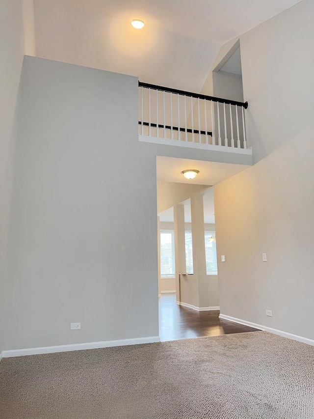 1214 Eric Ln, Lake Zurich, IL 60047 - unfurnished room with carpet flooring and high vaulted ceiling
