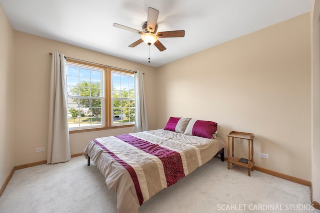 908 Pimpernel Ct, Naperville, IL 60540 - carpeted bedroom featuring baseboards and a ceiling fan