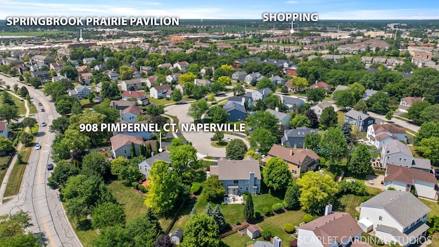 908 Pimpernel Ct, Naperville, IL 60540 - aerial perspective of suburban area