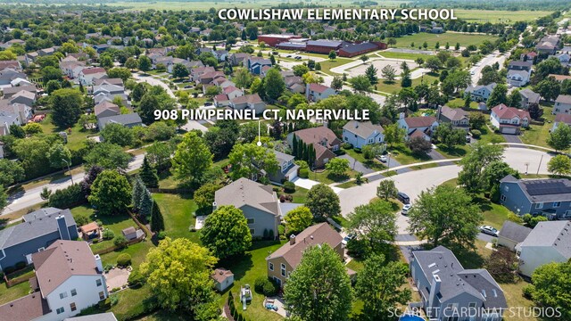 908 Pimpernel Ct, Naperville, IL 60540 - aerial view of residential area