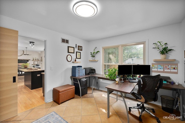 25048 Michele Dr, Plainfield, IL 60544 - office area featuring light tile patterned floors