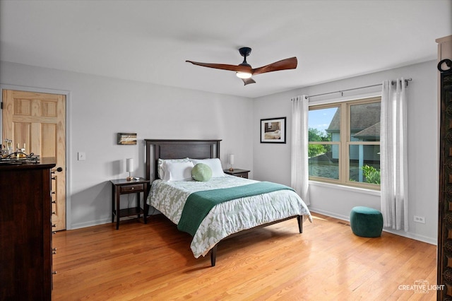 25048 Michele Dr, Plainfield, IL 60544 - bedroom featuring light wood-type flooring and a ceiling fan