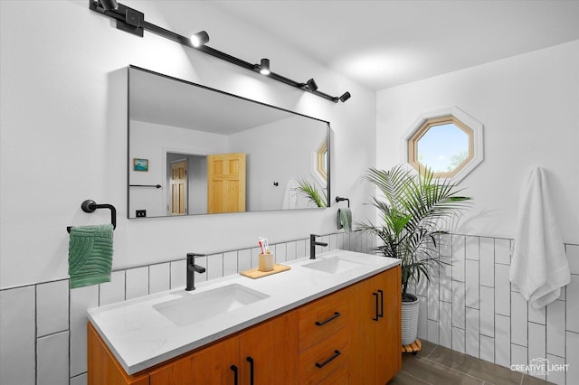25048 Michele Dr, Plainfield, IL 60544 - bathroom featuring double vanity