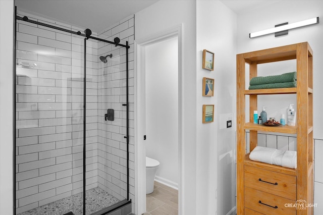 25048 Michele Dr, Plainfield, IL 60544 - full bathroom featuring a shower stall and tile patterned flooring