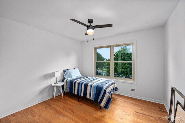 25048 Michele Dr, Plainfield, IL 60544 - bedroom with wood finished floors and ceiling fan