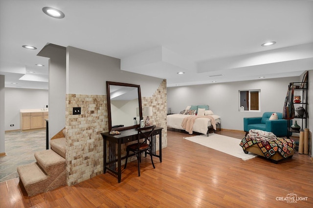 25048 Michele Dr, Plainfield, IL 60544 - bedroom featuring light wood-style floors and recessed lighting