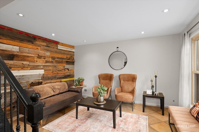 25048 Michele Dr, Plainfield, IL 60544 - living room featuring recessed lighting and wooden walls