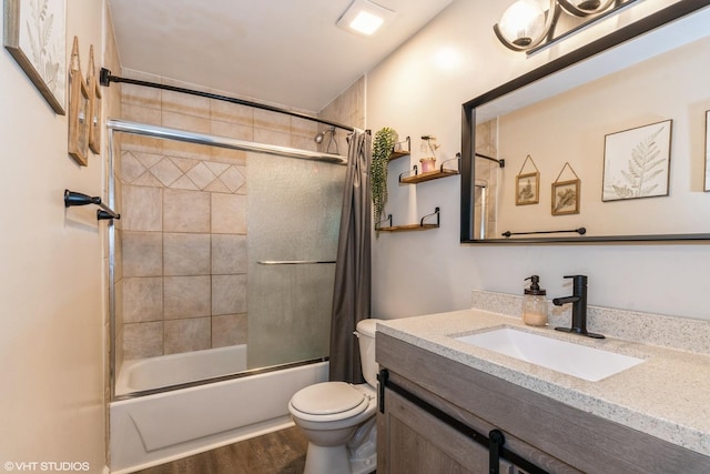 1505 Raymond Dr Unit 103, Naperville, IL 60563 - full bath with vanity, shower / bath combination with curtain, and wood finished floors