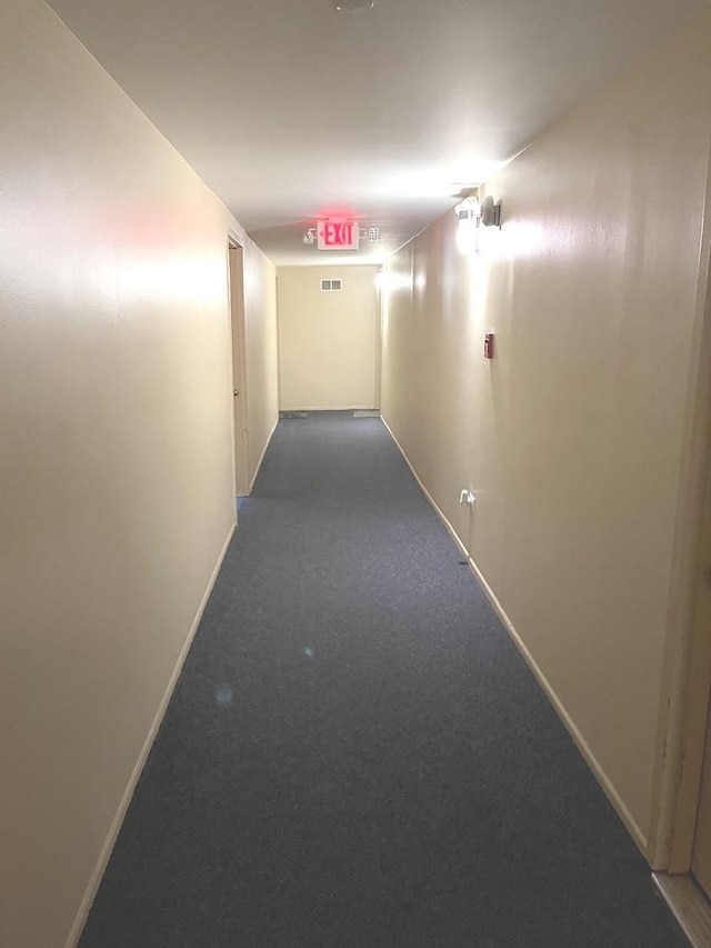 13 Kingery Quarter Unit 106B, Willowbrook, IL 60527 - corridor with dark carpet and baseboards