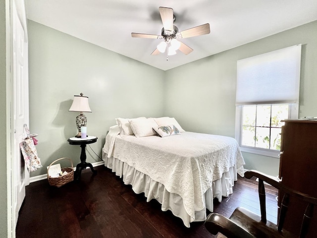 14011 Creek Crossing Dr, Orland Park, IL 60467 - bedroom featuring dark wood-type flooring and ceiling fan