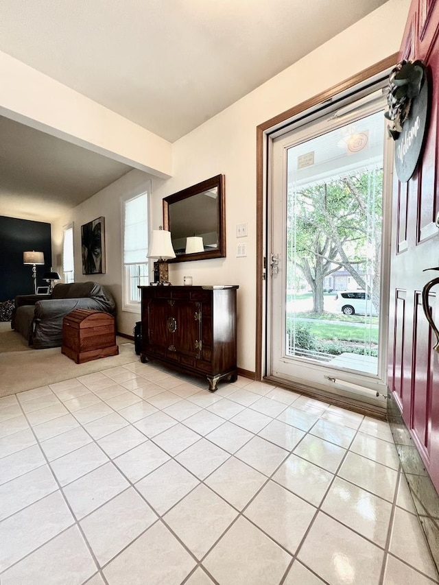 14011 Creek Crossing Dr, Orland Park, IL 60467 - foyer entrance featuring light tile patterned floors and baseboards