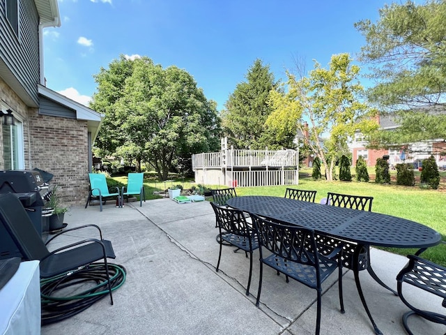 14011 Creek Crossing Dr, Orland Park, IL 60467 - view of patio / terrace featuring outdoor dining space and grilling area