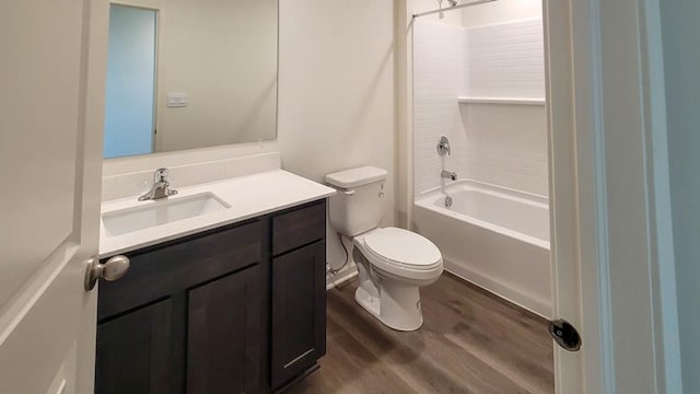 13743 S Sanibel St, Plainfield, IL 60544 - bathroom featuring wood finished floors, vanity, and washtub / shower combination