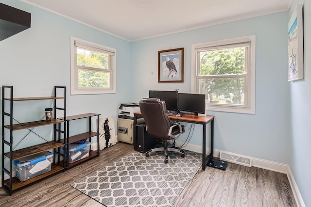 1322 E Thurston Dr, Palatine, IL 60074 - office area with wood finished floors and crown molding