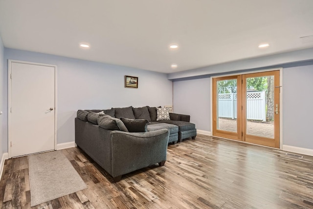 1322 E Thurston Dr, Palatine, IL 60074 - living room featuring wood finished floors and recessed lighting