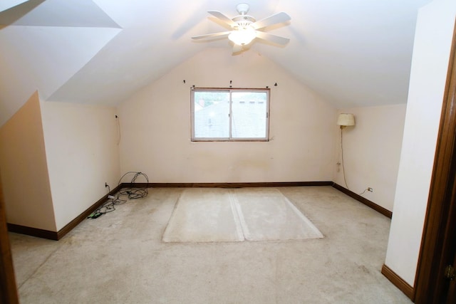 314 N Maple St, Itasca, IL 60143 - additional living space featuring carpet floors, lofted ceiling, and a ceiling fan
