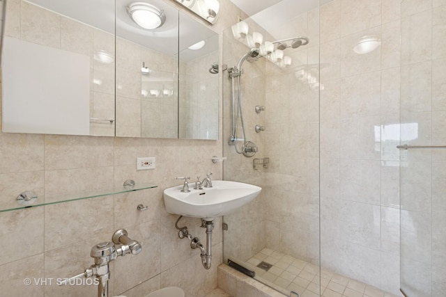 2970 N Lake Shore Dr Unit 7B-7C, Chicago, IL 60657 - full bath with a tile shower and a sink
