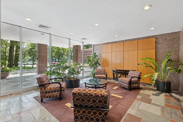2970 N Lake Shore Dr Unit 7B-7C, Chicago, IL 60657 - lobby with floor to ceiling windows and recessed lighting