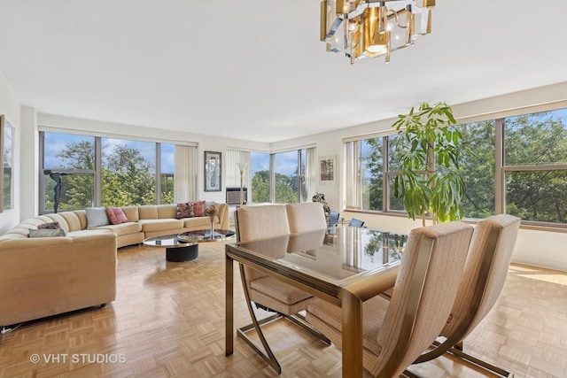 2970 N Lake Shore Dr Unit 7B-7C, Chicago, IL 60657 - dining area with plenty of natural light and a chandelier
